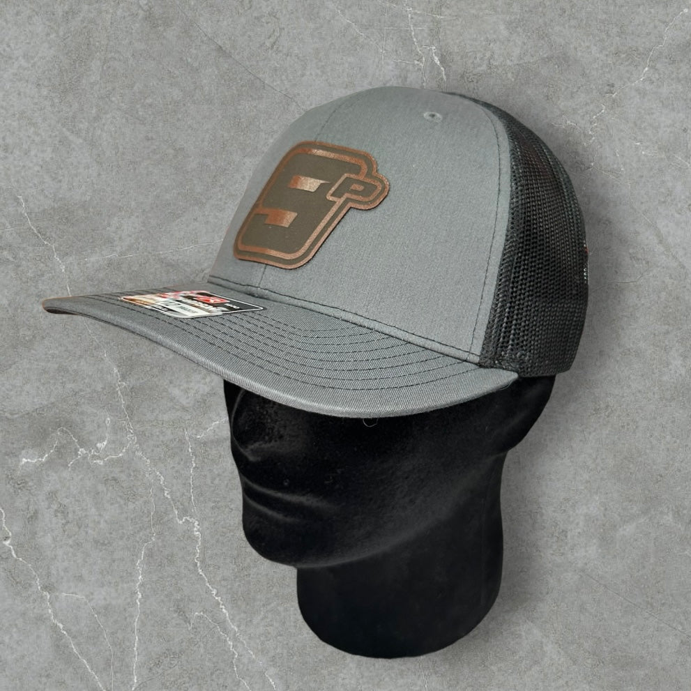 9P Leather Patch Dark Grey/Black Hat