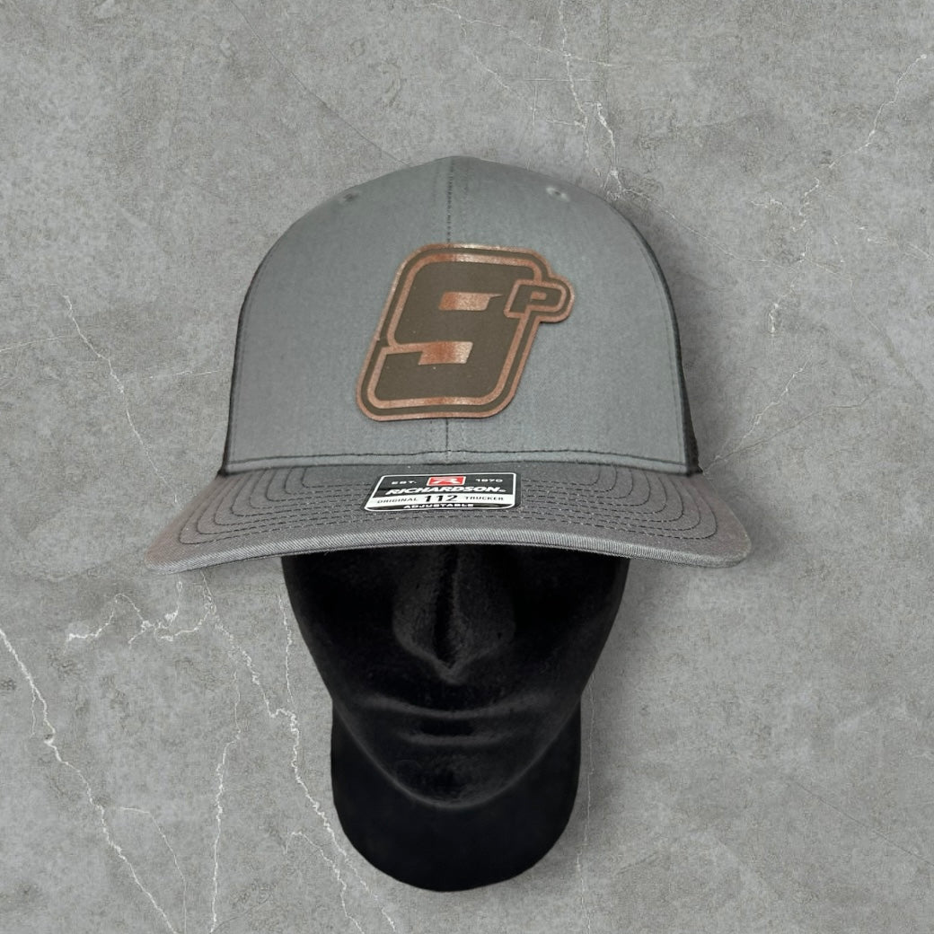 9P Leather Patch Dark Grey/Black Hat