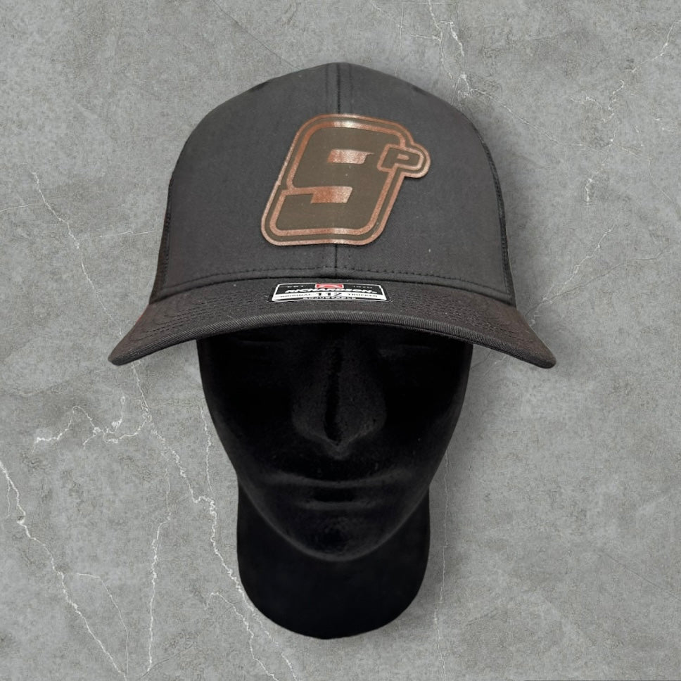 9P Leather Patch Black Hat