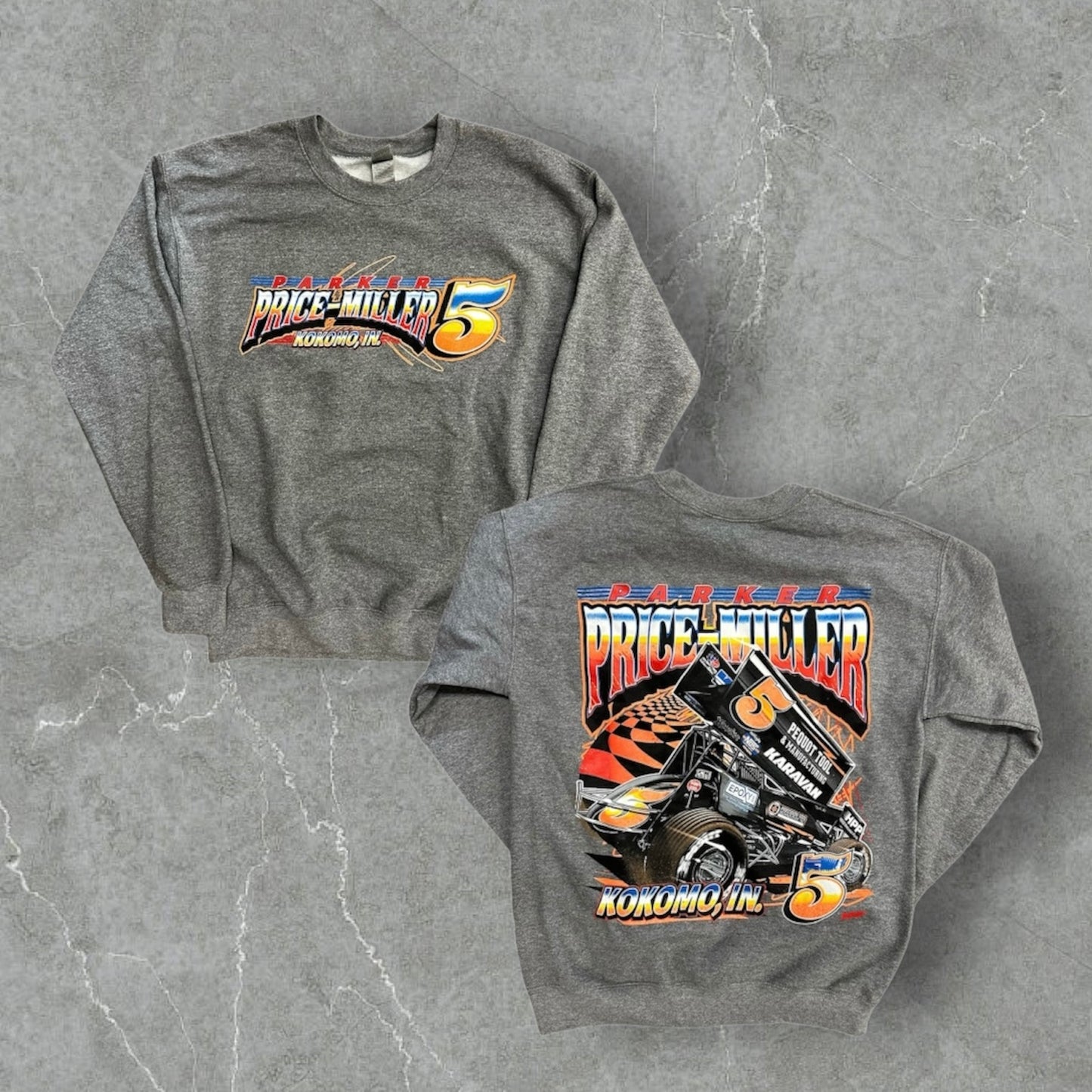Knoxville #5 Car Grey Crewneck