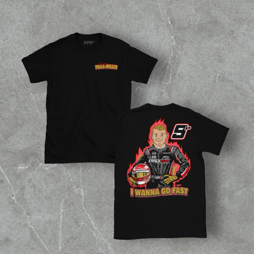 “I Wanna Go Fast” Black Tee