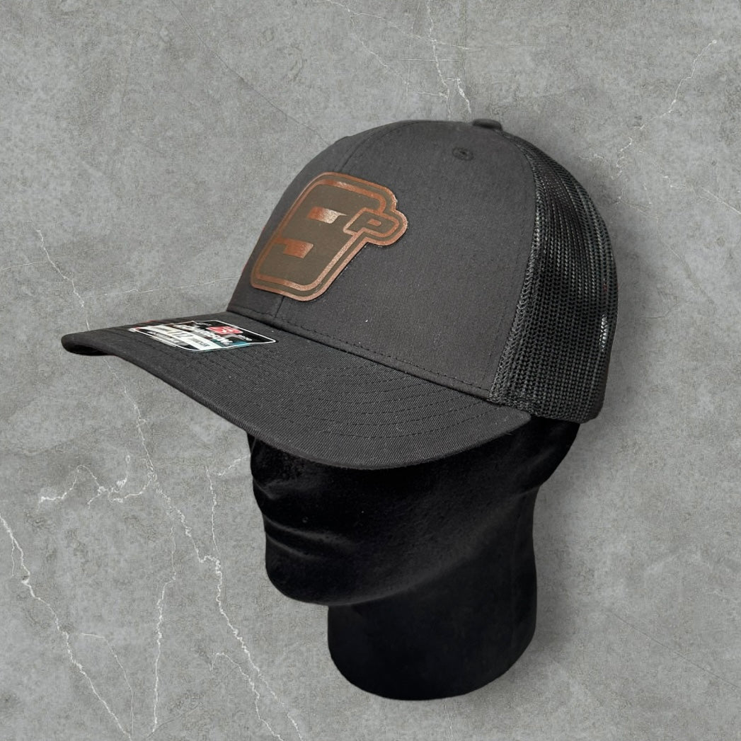 9P Leather Patch Black Hat